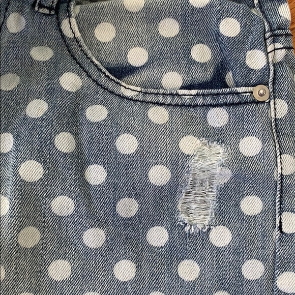 Polka Dot Denim Shorts - Picture 3 of 3
